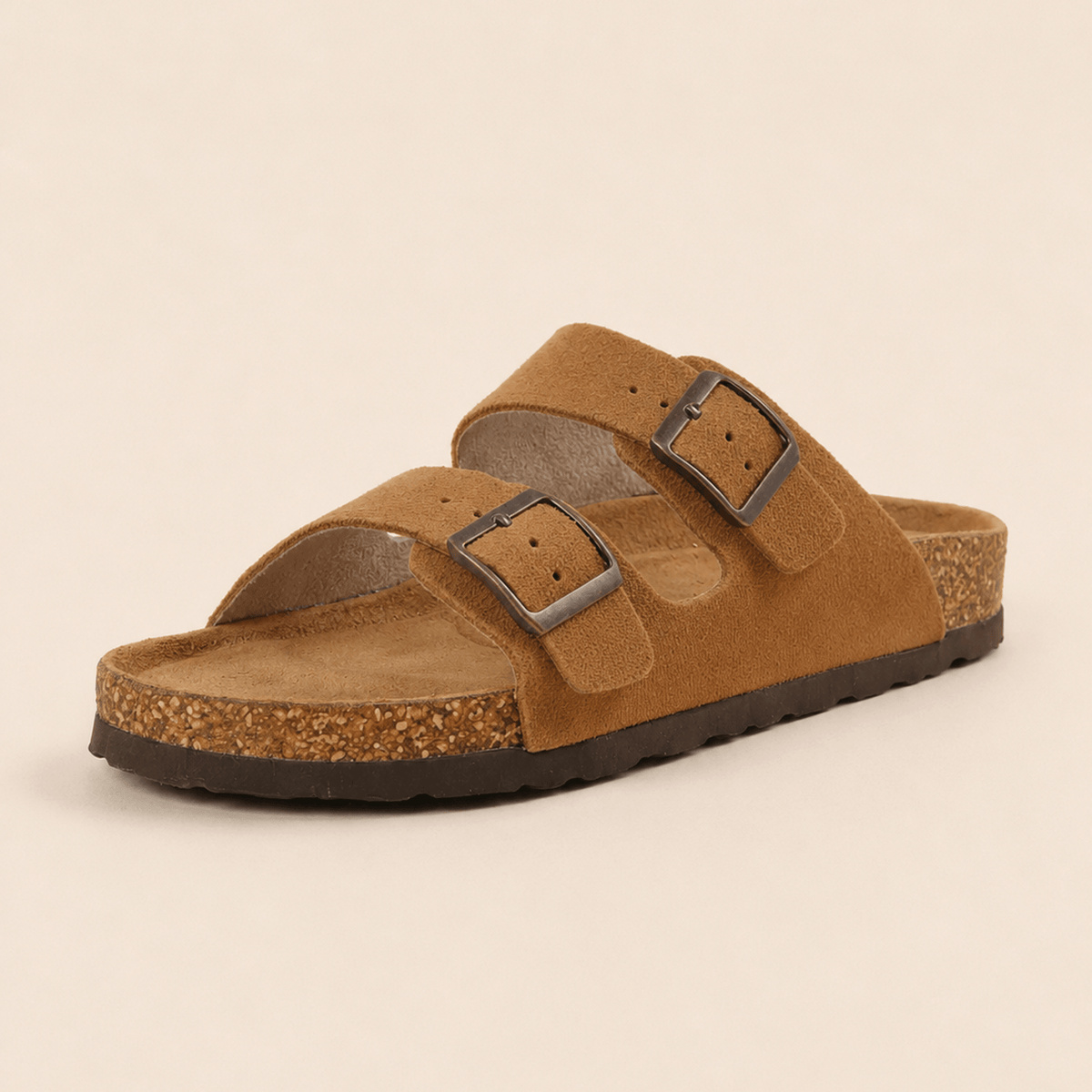 Sandalias de ante auténtico de primera calidad de Qomfort