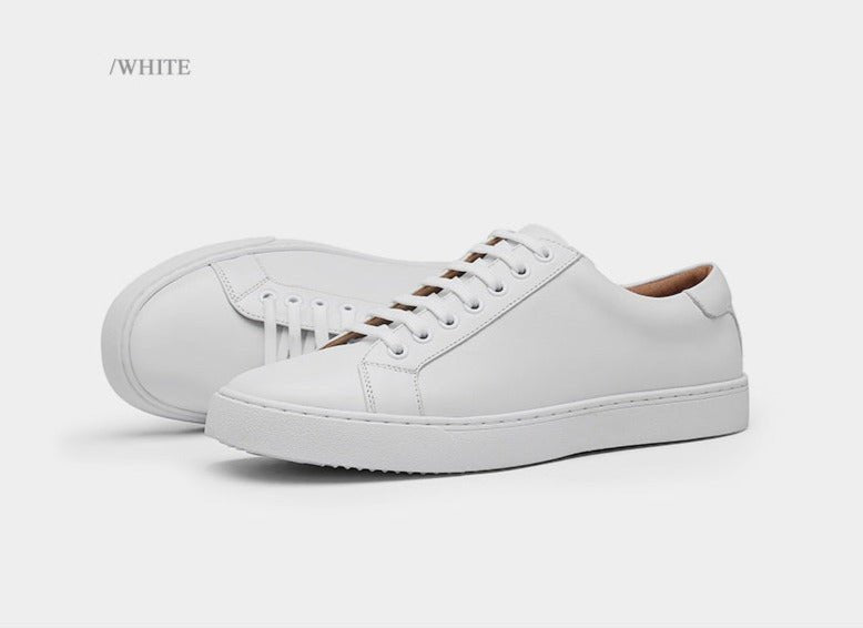 Zapatos «Claudio» de piel auténtica blanca