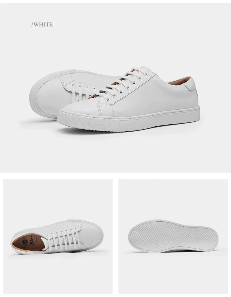 Zapatos «Claudio» de piel auténtica blanca