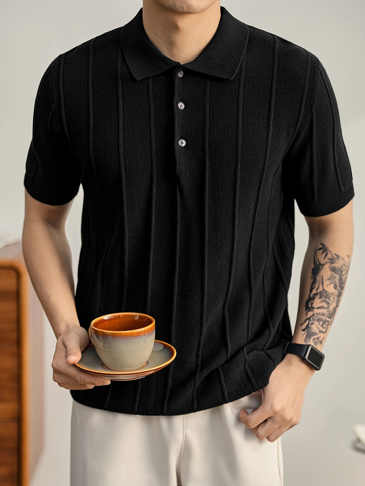Polo de punto texturizado Leo