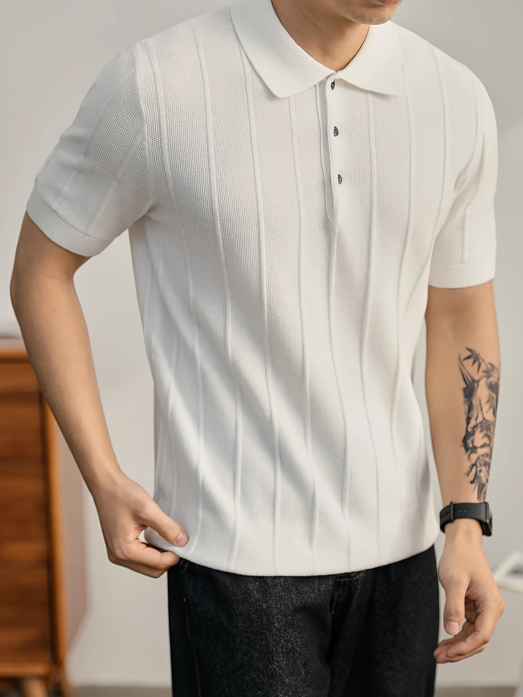 Polo de punto texturizado Leo