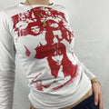 Top largo vintage de mujer de los años 90 – Rojo